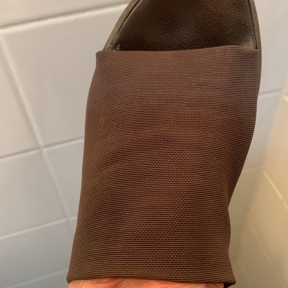 Cordani Women's Lucy Stretch Slide On Micro Wedge in chocolate brown. - Picture 3 of 8